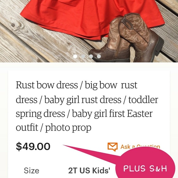 Adorable 🎀Bow Dress w/ Flutter Sleeve 2T - Picture 3 of 8